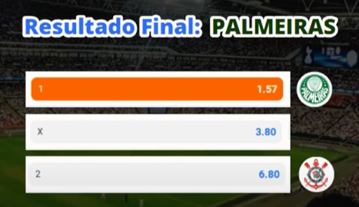 Resultado final: Palmeiras ganha