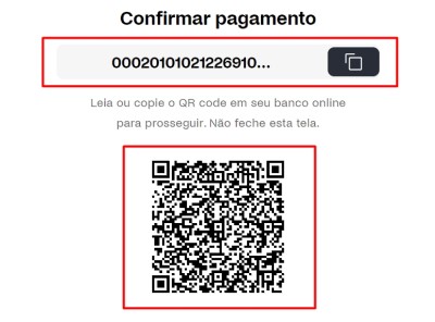 depósito Pix com QR Code