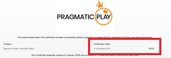 certificado Gaming Labs